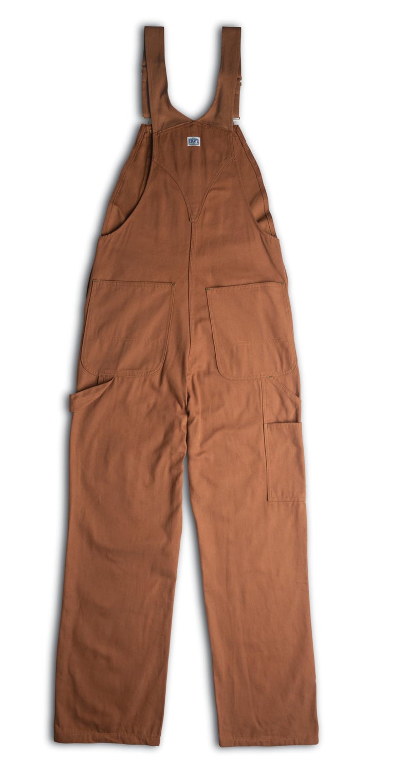 Liberty Men's Duck Bib Overalls, Pecan, 34W x 32L US - Image 5